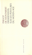 Dissertation sur les peintures du Moyen Age